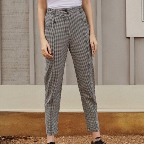 UO Silence & Noise Gingham High Waist Pants - Picture 1 of 9